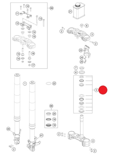 STEERING HEAD BEARING-KIT